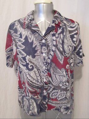 Alfred Dunner Petite Paisley Blouse 14P